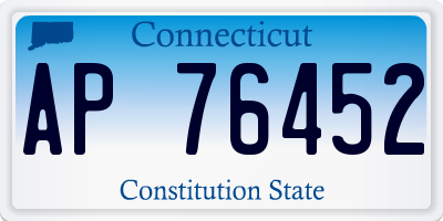 CT license plate AP76452