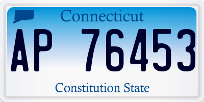 CT license plate AP76453