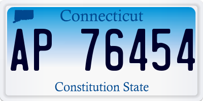 CT license plate AP76454