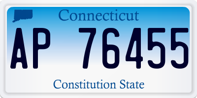 CT license plate AP76455