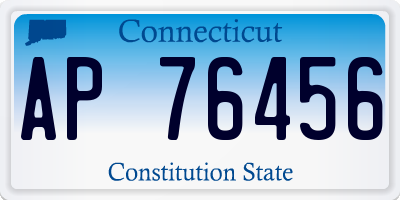 CT license plate AP76456
