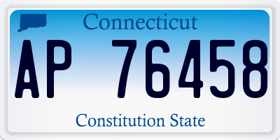 CT license plate AP76458