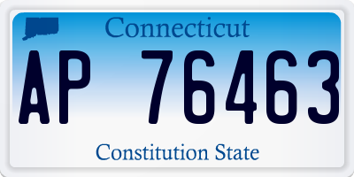 CT license plate AP76463