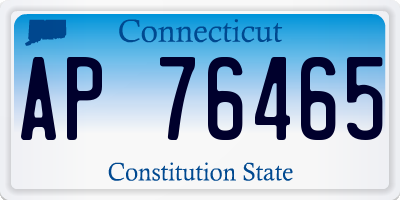 CT license plate AP76465
