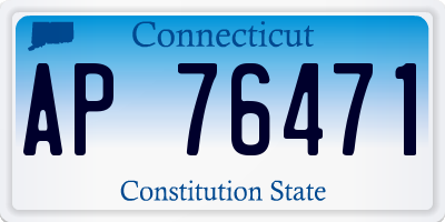 CT license plate AP76471