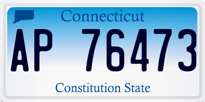CT license plate AP76473