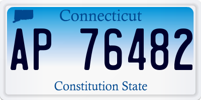 CT license plate AP76482