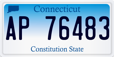 CT license plate AP76483