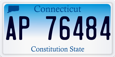 CT license plate AP76484