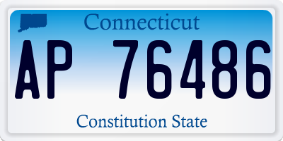 CT license plate AP76486