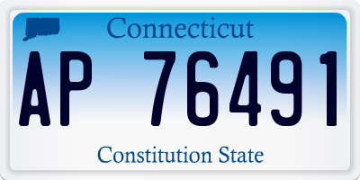 CT license plate AP76491