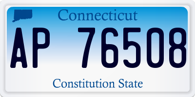 CT license plate AP76508
