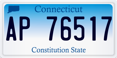 CT license plate AP76517