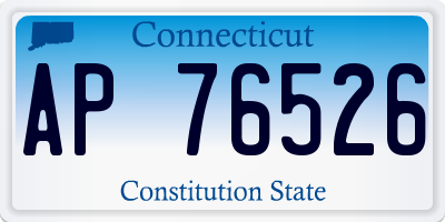 CT license plate AP76526
