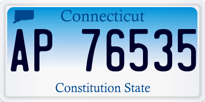 CT license plate AP76535
