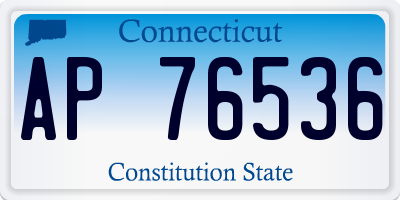 CT license plate AP76536
