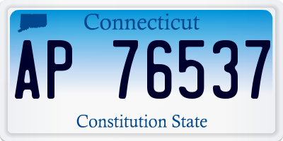 CT license plate AP76537