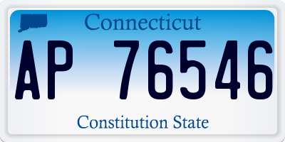 CT license plate AP76546
