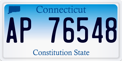 CT license plate AP76548