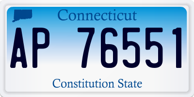 CT license plate AP76551