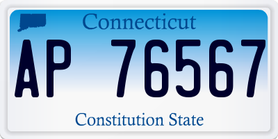 CT license plate AP76567