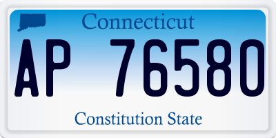 CT license plate AP76580