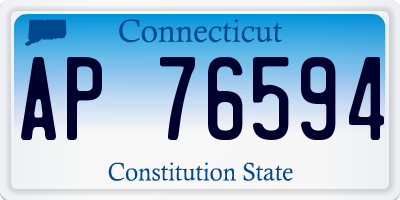 CT license plate AP76594