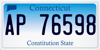CT license plate AP76598