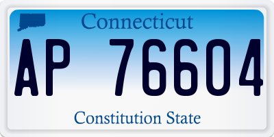 CT license plate AP76604