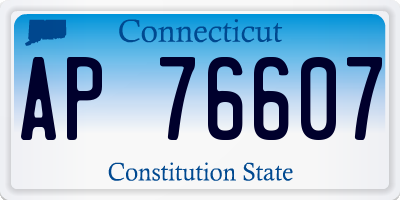 CT license plate AP76607