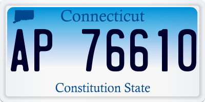 CT license plate AP76610