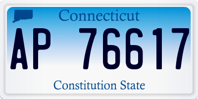 CT license plate AP76617