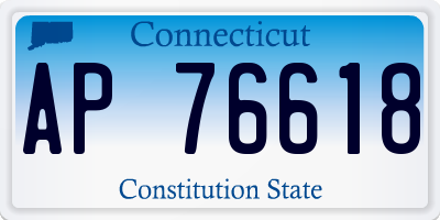 CT license plate AP76618