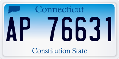 CT license plate AP76631