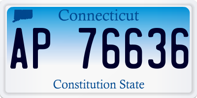 CT license plate AP76636