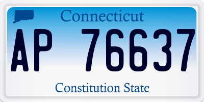 CT license plate AP76637