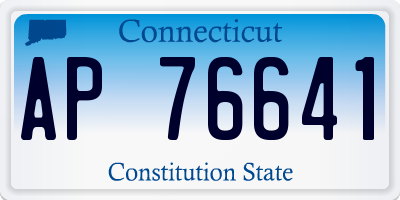 CT license plate AP76641