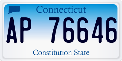 CT license plate AP76646