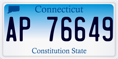 CT license plate AP76649