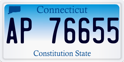 CT license plate AP76655