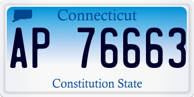 CT license plate AP76663