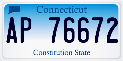 CT license plate AP76672
