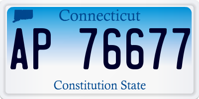 CT license plate AP76677