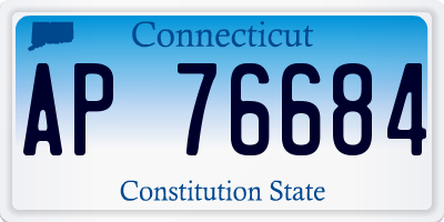 CT license plate AP76684