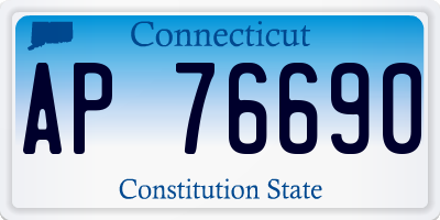 CT license plate AP76690
