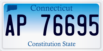 CT license plate AP76695