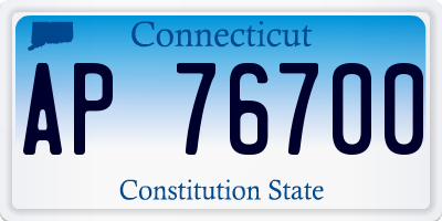 CT license plate AP76700