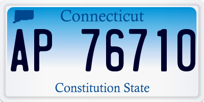 CT license plate AP76710