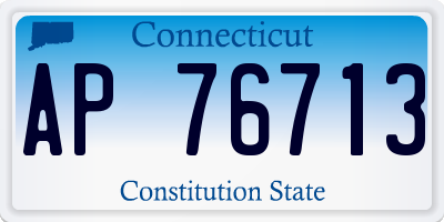 CT license plate AP76713