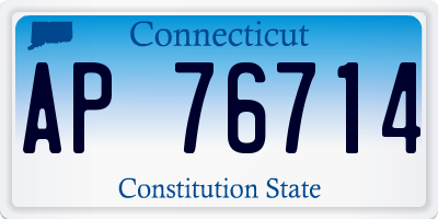 CT license plate AP76714